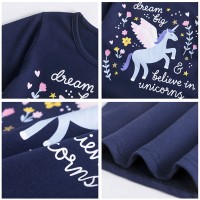 T-shirt Licorne fille : Dream Big & Believe in Unicorns